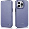 iCarer CE Premium Leather Apple iPhone 14 Pro Magnetic atverčiamas Leather MagSafe Light dėklas telefonui violetinės spalvos (WMI14220714-LP)