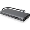 „RaidSonic ICY BOX IB-DK4050-CPD“ prijungimo stotis „12 viename“ C tipo USB dokas su PD 100 W