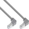InLine ® Pajungimo kabelis, nukreiptas dviem pusėmis žemyn, S/FTP (PiMf), 6 kat., 250 MHz, PVC, varinis, pilkas, 1,1 m