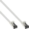 InLine ® Plokščias pleistras kabelis, U / FTP, Cat.8.1, TPE halogenas nemokamai, balta, 2m