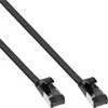InLine ® Plokščias pleistras kabelis, U / FTP, Cat.8.1, TPE halogenas nemokamai, juoda, 5m