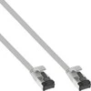 InLine ® Plokščias pleistras kabelis, U / FTP, Cat.8.1, TPE halogenas be, pilkas, 1,5 m