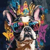 Ideyka Painting by numbers 40 x 40 cm KHO6706 Light bulldog AP0097