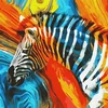 Ideyka Skaičių tapyba - Spalvotas zebras 50x50cm