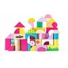 Woody 91302 Eco Medinis mokomasis spalvotas pastatas 3 cm kaladėlės Trendy (50 vnt) vaikams nuo 2 metų