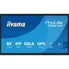 „IIYAMA TE8615A-B1AG“ 86 colių stilingas IFP monitorius „iiWare21E“ 3840x2160 UHD IPS „Android“ 14, 16/128 GB, 2xHDMI DP, 2xUSB-C, VESA 600x400