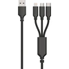 Įkroviklis 2GO 2GO automobilinis pakrovėjas 3000mA 3in1 Micro-USB, Lightning, USB-C sw