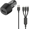 Įkroviklis 2GO 2GO automobilinis pakrovėjas 3000mA 3in1 Micro-USB, Lightning, USB-C sw
