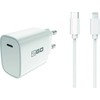 Įkroviklis 2GO 1-Port 1 išvestis USB-C su kablem Lightning Baltas (797277)