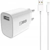 Įkroviklis 2GO Įkroviklis su kablem Lightning - balta 10,5W 1x USB-A