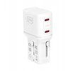 3Mk apsauga 3mk incharge® Globe 45W™ 2C PD QC4+ PPS SCP AFC US/EU/AUS/UK Baltas