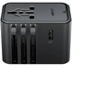 Įkroviklis Acefast Adapteris kelioninis kroviklis jungiama į tinklą USB-C USB-A AC EU US UK AU - juoda Adapteris kelioninis kroviklis jungiama į tinklą USB-C USB-A AC EU US UK AU - juoda (6974316285403)