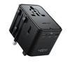 Įkroviklis Acefast Adapteris kelioninis kroviklis jungiama į tinklą USB-C USB-A AC EU US UK AU - juoda Adapteris kelioninis kroviklis jungiama į tinklą USB-C USB-A AC EU US UK AU - juoda (6974316285403)