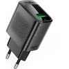 Acefast A90 įkroviklis GaN USB-A QC 18W – juodos spalvos