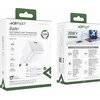Acefast A77 Mini PD 30W GaN laidinis įkroviklis + USB-C kabelis – baltos spalvos