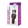 TelForceone "Setty" automobilinis įkroviklis 1x USB 1A juodas + microUSB laidas 1,0 m NAUJIENA