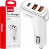 Automobilinis įkroviklis 2x USB-A + USB-C 38W 12/24V AMiO-03886