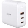 Aukey AUEKY Omnia Mix 3 PA-B6S Sieninis įkroviklis 1x USB 2x USB-C Maitinimo tiekimas 3.0 90W Baltas