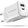 Axagon Sil sieninis įkroviklis 2x prievadas (USB-A + USB-C), PD3.0/QC4+/PPS/AFC/Apple. 30W bendra galia.