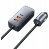 Baseus Share Together PPS Daugiaportis Greito įkrovimo Automobilinis Įkroviklis su Prailginimo Laidu 2U+2C 120W Kosminė Pilka