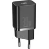 Baseus Sieninis įkroviklis Super Si 30W USB-C QC3.0 PD, juodas