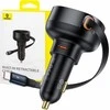 Automobilinis įkroviklis Baseus Enjoyment Pro su USB-C laidu, 60 W (juodas)