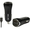 Automobilinis įkroviklis Beline 2xUSB + USB-C 2,1A juodos spalvos