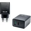 Beline Laidinis įkroviklis 1xUSB i 1xUSB-C 5A 18W juodos spalvos (only head)