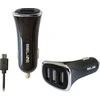 Beline Ład. sam. 3xUSB + microUSB 4A juodos spalvos