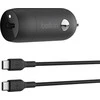 Belkin 30W USB-C, PD, PPS, juoda + kabelis USB-C