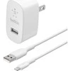 Įkroviklis Belkin Boost Charge 12W USB-A + USB-A iki Lightning kabelis 1,0m baltas