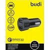 Budi - QC 3.0/2 USB automobilinis įkroviklis su LED indikatoriumi