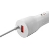 CANYON automobilinis įkroviklis C-033 2.4A/USB-A su integruotu „Lightning“ Baltas