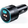 Choetech TC0011 automobilinis įkroviklis 130W 2x USB C 1x USB A - juodas