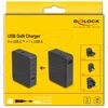 Įkroviklis Delock USB GaN Įkroviklis 3 x USB Type-C™ PD 3.1 i 1 x USB Typ-A su 145 W su adapterem zasilającym do EU / US / UK (41473)