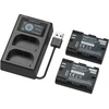 Įkroviklis do aparatu Mathorn Rinkinys zasilający Power Kit 2x Bateria MB-E200 Essential + Įkroviklis MBC-D200 su LCD (zamiennik Canon LP-E6NH) (MBS-E200)