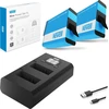 Dviejų kanalų įkroviklio rinkinys ir dvi SPJB1B baterijos Newell DL-USB-C, skirtos GoPro Hero 8