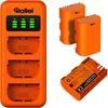 Įkroviklis do aparatu Rollei LP-E6 kroviklis akumulatorów Akumuliatorius aparatu cyfrowego USB (20076)