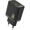 Dudao A26T GaN 25W USB-A, USB-C įkroviklis – juodos spalvos
