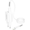 Sieninis įkroviklis Dudao A2EUL 2x USB su Lightning kabeliu (baltas)