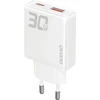 Įkroviklis Dudao (A30EU) (1xUSB-C; 1xUSB 30W) baltas