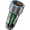 Įkroviklis automobilinis Dudao (R4T) (1xUSB-C; 1xUSB; 30W) pilkas