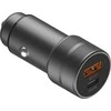 ENERGEA automobilinis įkroviklis 1xUSB+1xUSB-C PD-QC3.0 38W gunmetal Alu Drive PD20+
