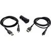 Energizer HardCase – automobilinis įkroviklis 2x USB-A 2.4A + USB-C ir mikro USB laidas (juodas)