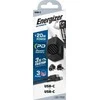 Energizer Ultimate – kelių kištukų ES / JK / JAV GaN 20 W PD maitinimo įkroviklis + USB-C laidas (juodas)