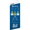 Energizer Ultimate - Multiplug EU / UK / US GaN USB-C & USB-A 65W PD mains įkroviklis sidabro spalvos
