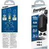 Energizer Ultimate - Multiplug EU / UK / US GaN USB-C &amp; USB-A 65W PD mains įkroviklis + USB-C cable juodos spalvos