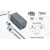 Energizer Ultimate - Multiplug EU / UK / US GaN USB-C &amp; USB-A 65W PD mains įkroviklis + USB-C cable juodos spalvos