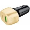 Energizer Ultimate – USB-C ir USB-A 38W PD + QC3.0 automobilinis įkroviklis (auksinis / juodas)