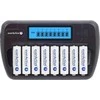everActive 1-8 AA/AAA elementų kroviklis su LCD ekranu